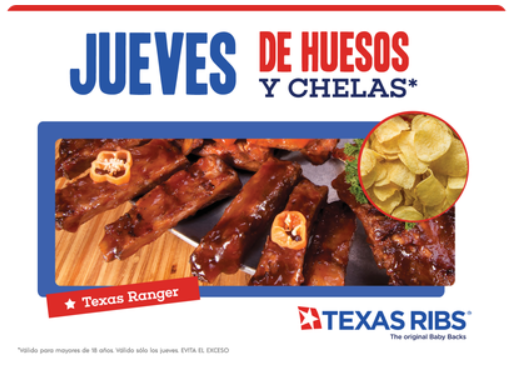 Jueves de Huesos y Chelas en Texas Ribs